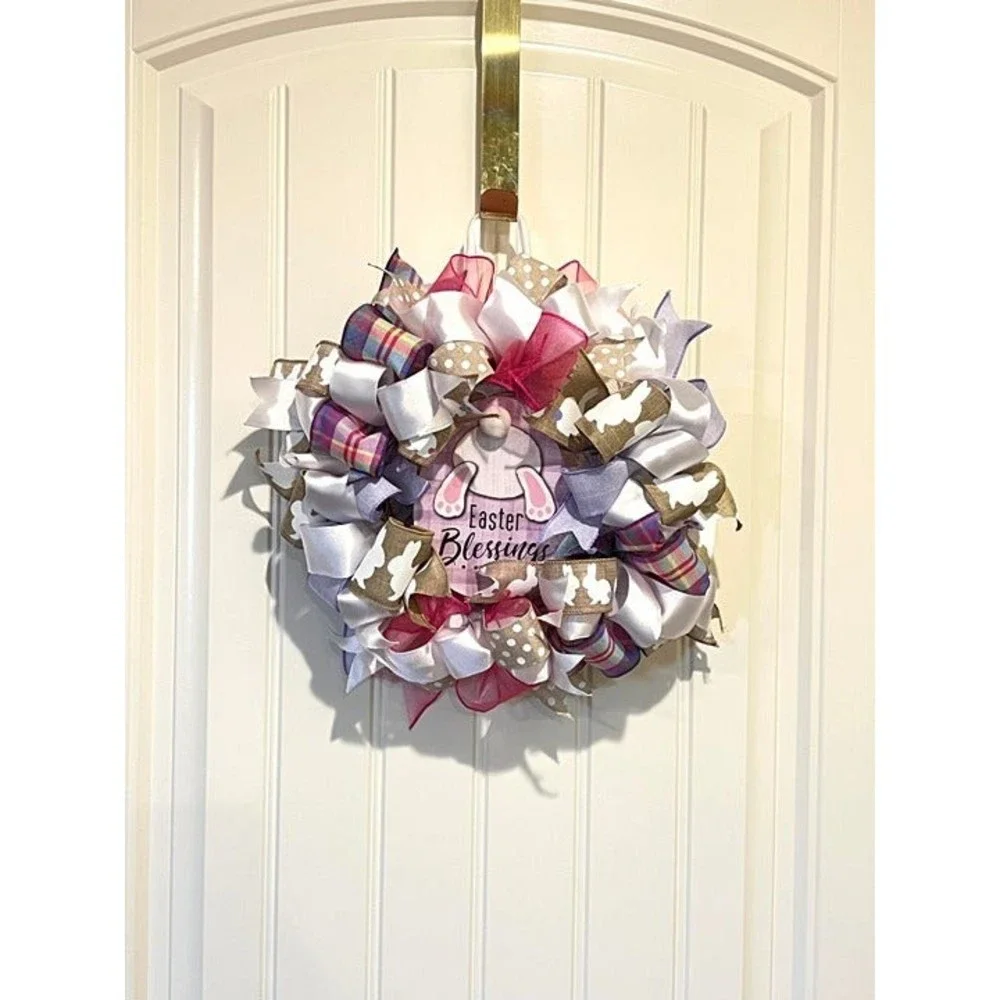 13” Easter Ribbon Wreath 